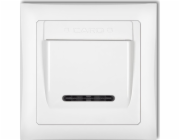 Karlik Hotelový vypínač Karlik Deco DSHSO-1 s rámem Deco Soft bílý