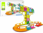 Magnetické stavební bloky LeanToys Sky Track 62 kusů