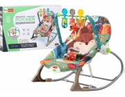 LeanToys Houpací křeslo Bouncer 2v1 Vibration Sound Fox