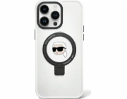 Karl Lagerfeld Karl Lagerfeld KLHMP15LHMRSKHH iPhone 15 Pro 6.1 bílé/bílé pevné pouzdro Ring Stand Karl Head MagSafe