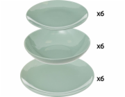 Secret de Gourmet Dinner set pro 6 osob COLORAMA v mátové barvě, 18 kusů