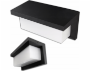 LVT nástěnné svítidlo LVT Lagos 7925 nástěnné svítidlo zahradní nástěnné svítidlo IP54 1x12W LED 4000K 840lm s pohybovým senzorem černá/bílá