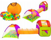 LeanToys Playground 3v1 House Stan Tunnel Balls Colorful
