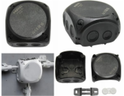 Hensel 10 x Hensel DK 0100 BZ přisazená krabička 84x84x55mm IP66 bez svorek, rozvětvení, hermetická, černá + energetický nápoj zdarma.