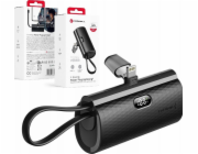 Powerbanka ForCell FORCELL F-ENERGY Power Plug F5K3 powerbanka 5 000mAh s vestavěným konektorem pro Lightning 8-PIN PD 20W černá