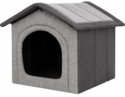 Hobbydog R3 INARIŮV DOMEČEK PRO PANENKY SVĚTLE ŠEDÝ S GRAFITEM