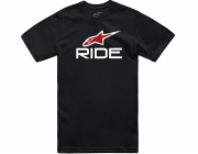 Tričko Alpinestars ALPINESTARS RIDE 4.0 CSF TEE, černá/bílá/červená Velikost: L