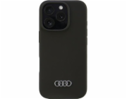 Silikonový obal Audi Audi iPhone 16 Pro 6.3 černý/černý pevný obal AU-LSRIP16P-Q3/D1-BK