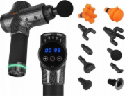 LTC Massager MASSAGER Masážní pistole LTC s 10 hroty, sada černá/uhlíková