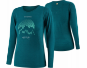 Brubeck LS1415W Dámské tričko s dlouhým rukávem OUTDOOR WOOL PRO zelené M - MOUNTAINS 13