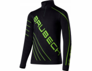 Brubeck LS1636J Fotbalová mikina s krátkým zipem DRY JUNIOR černá/neon 152/158