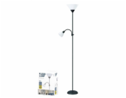 Platinet PFLF066B podlahová lampa E27 + E14, černá