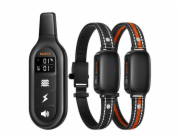 RojecoPD521 1000m výcvikový obojek pro psy se 2 obojky (černý)