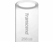 Transcend 256GB JetFlash 710S, USB 3.1 Gen 1 flash disk, malé rozměry, stříbrný kov