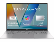 ASUS Vivobook S16 - Snapdragon X  X1 26 100/16GB/512GB SSD/16"/2,5K/IPS/2y PUR/WIn 11 Home/stříbrná