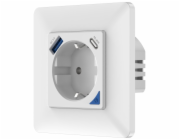 IMMAX NEO SMART chytrá vnitřní zásuvka bez kolíku (typ F)/ 16A/ 1x USB/ 1x USB-C/ PD 20W/ Zigbee/ LIDL/ TUYA