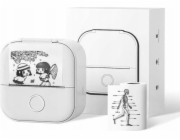 Phomemo Phomemo T02 tiskárna štítků Bluetooth termální tiskárna pro fotografie, samolepky, poznámky, štítky / bílá