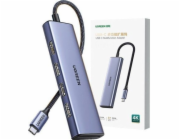 Ugreen USB HUB Adaptér HUB UGREEN CM511 USB-C na HDMI, 3x USB-A 3.0, SD/TF