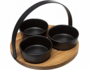 Secret de Gourmet Sada předkrmů Secret de Gourmet z černé kameniny, 4 kusy (21 cm)