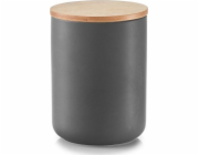 Zeller Nádoba ZELLER s bambusovým víkem, 1150 ml, keramická antracitová univerzální