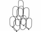Home Styling Collection Kolekce stylingu pro domácnost Černý kovový regál VÍNO police skříňka na lahve vína - 5 lahví