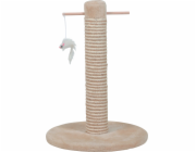 Zolux Škrabadlo pro kočky ZOLUX se 2 hračkami béžové, BIMATERIÁL 48 cm