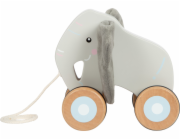 small foot Dřevěná tahací hračka Slon se šustivými oušky