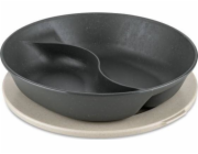 Koziol Dělený talíř s poklicí 1,5l Connect Sepafree Nature Ash Grey 78701