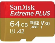 WD Paměťová karta Extreme Plus MicroSDXC 64 GB třída 10 UHS-I/U3 A2 V30 (SDSQXBU-064G-GN6MA)