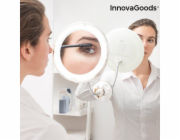 InnovaGoods Kosmetické zrcátko s LED zvětšovacím zrcátkem, flexibilním ramenem a přísavkou
