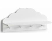 Zeller Dětský ramínko na oblečení CLOUD s policí, 2 v 1, bílé, ZELLER