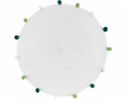 Douceur d`Interieur Interiérový design Kulatý koberec s bambulkami POMPOMPARTY, O 90 cm