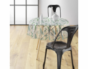 Douceur d`Interieur Interiérový design Průhledný PVC ubrus s rostlinným vzorem AUREA, O 140 cm