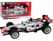 LeanToys 1:9 stříbrný sportovní závodní vůz se zvuky jízdy
