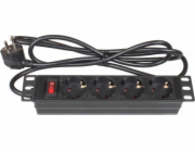 Alcasa Alcasa GC-N0103 Napájecí kabel PDU Power Splitter 4 x síťová zásuvka 1U černý