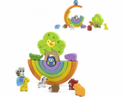 Viga Toys Hračky Viga Dřevěné duhové puzzle VIGA Kreativní Montessori bloky