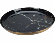 Home Styling Collection Kolekce bytového stylingu Dekorativní talíř, černý mramor, 28 cm