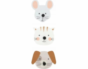 Atmosphera Dětské věšáky ANIMALS, 3 háčky