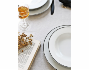 Jídelní sada talířů 18 ks porcelán s černou linkou HT-27020400