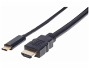 Manhattan kabel USB-C na HDMI, 2m, černá