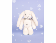 Doudou Plyšový králíček s šátkem bílý 35 cm