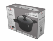 Kastrol s titanovým povrchem a poklicí 24 cm Matte Black Collection BH-8188
