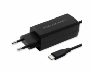 Qoltec 90W GaN nabíječka do zásuvky | 5–20 V | 3–4,5 A | USB-C 3.1