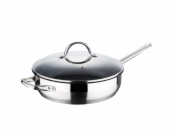 Pánev s mramorovým povrchem a poklicí GOURMET 24 cm nerez BG-9846-MM