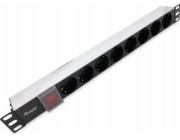 Equip Steckdosenleiste 19(1HE)8fach Schukon power strip. 1,8m hliníková konstrukce