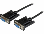 StarTech.com 2m Black DB9 RS232 Serial Null Modem Cable F/F - DB9 Female to Female - 9 pin RS232 Null Modem Cable - 2 meter, Black - Null modem kabel - DB-9 (F) do DB-9 (F) - 2 m - lisovaný, krídlové 