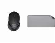 Myš Logitech B330 Silent Plus Mouse (910-004913) + řada Studio – STŘED ŠEDÁ (956-000052)