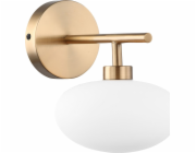 Nástěnné svítidlo Italux Mosazné nástěnné svítidlo Italux Fiorenzo MBM3661-1 BRO+W