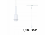 Závěsné svítidlo pro URail DECO SYSEMS DIM E14 dráha max.20W 230V bílá RAL9003 / kov