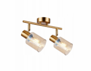 Italux Santia SPL-65342-2-BRO-AMB stropní svítidlo 2x40W E14 mosaz/jantarová